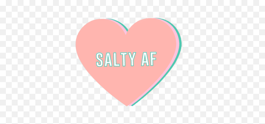 Stickergang Salty Af Heart Broken Scorned Love Pink Fre - Heart Emoji,Salty Emoji