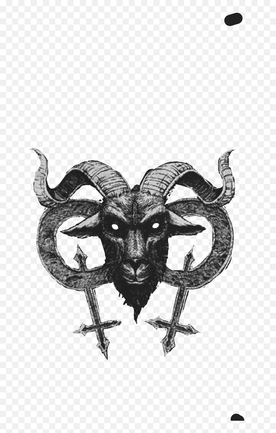 Satan Hailsatan Evil Baphomet Goth - Illustration Emoji,Baphomet Emoji