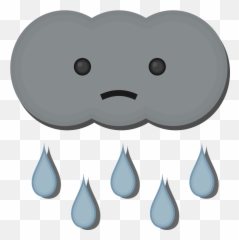 Sad Cloud Clipart - Transparent Sad Clip Art Emoji,Rain Cloud Emoji