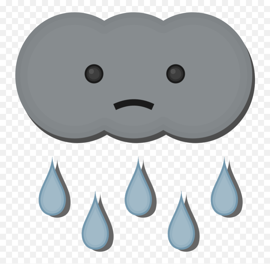 Sad Cloud Clipart - Transparent Sad Clip Art Emoji,Rain Cloud Emoji