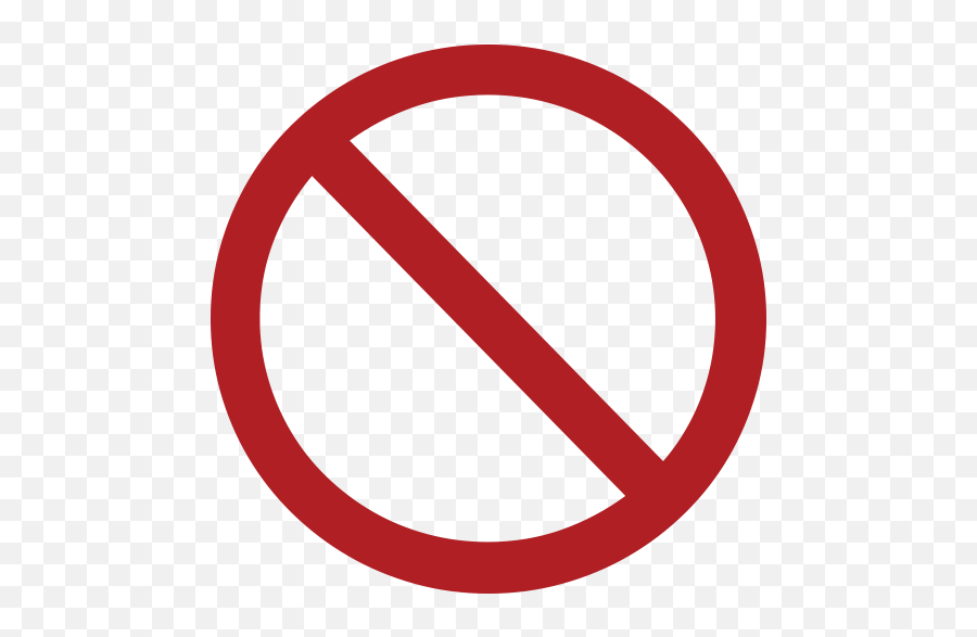 No Entry Sign Emoji For Facebook Email Sms - Sign Of No,Clap Emoji Png