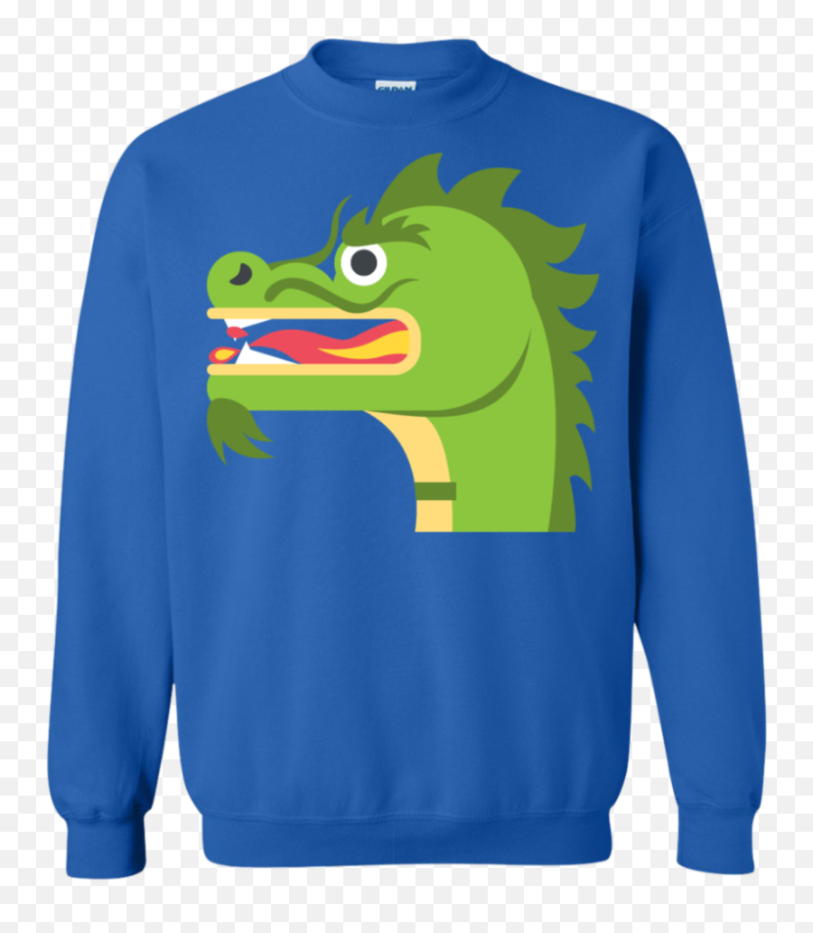 Download Dragon Face Emoji Sweatshirt - Crewneck Gildan,Dragon Emoji
