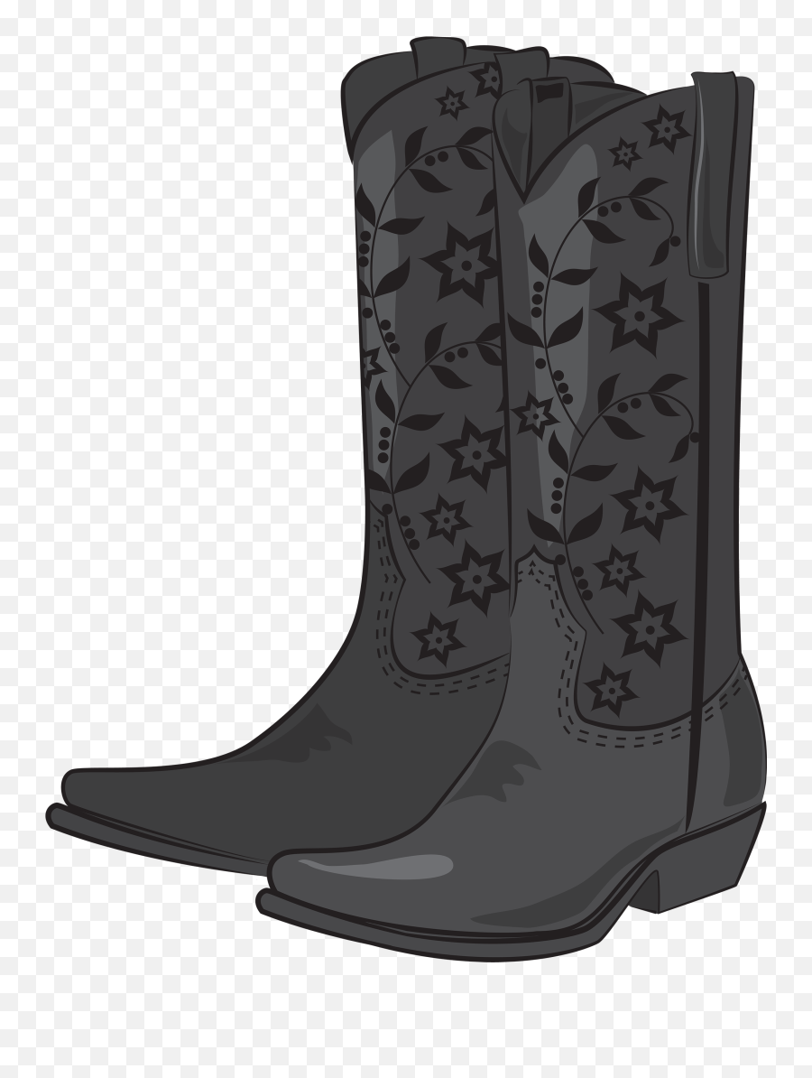 Cowgirl Boots Clipart Png - Black Cowboy Boots Clipart Emoji,Boot Emoji