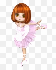 Cartoon Ballerina - Dancing Anime Girl Png Emoji,Safety Pin Emoji