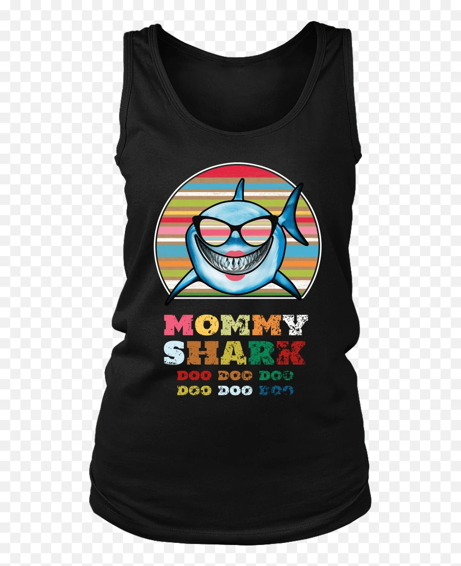 Mommy Shark Apparel U2013 Dads Are Awesome - Active Tank Emoji,Shark Emoticon