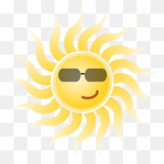 Sun Wearing Sunglasses - Sun With Glasses Png Emoji,Flower Emoticon