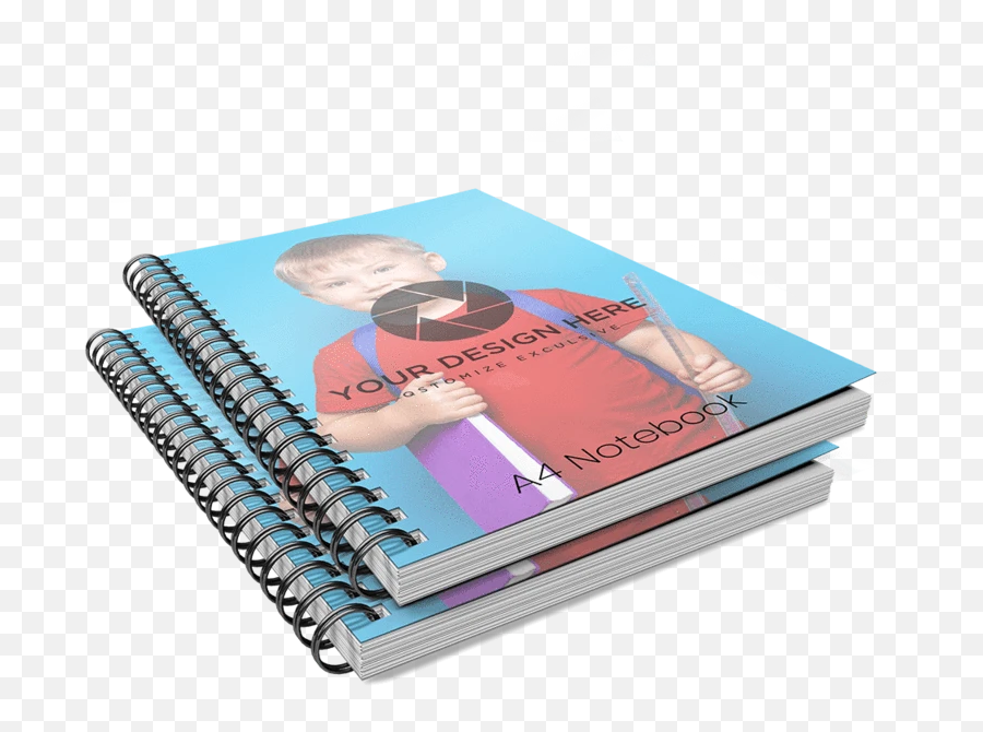 Custom A4 Notebook Of 2 - Spiral Emoji,Find The Emoji The Notebook