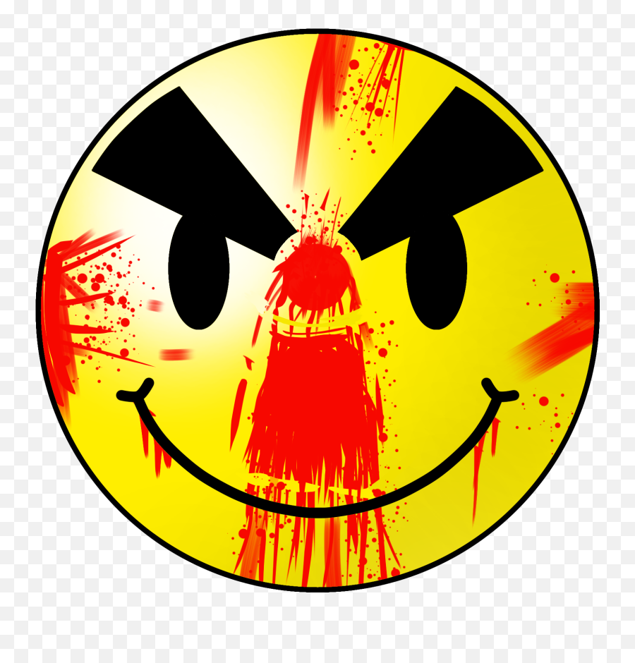 Smiley Face Nuke Symbol Blood U003d By Darko747 On Newgrounds - Circle Emoji,Heavy Metal Emoticon