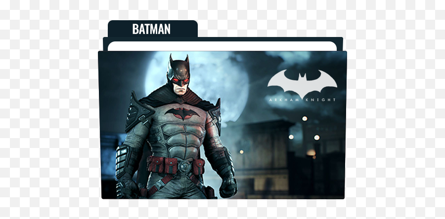 Batman Arkham Knight Folder Icon Free - Batman Arkham Knight Earth 2 Emoji,Batman Emoji Download