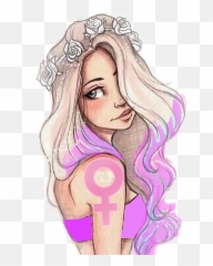 Female Sticker Challenge on PicsArt - Girl Drawing Emoji