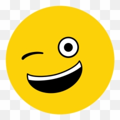Cheeky Emoji Icon Of Flat Style - Smiley