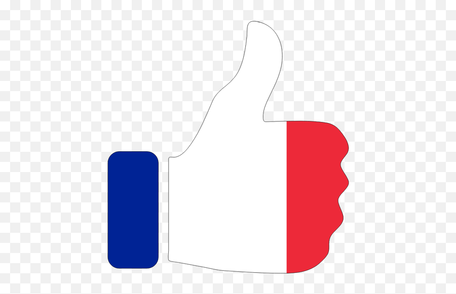 Thumbs Up With French Flag - French Thumbs Up Clipart Emoji,French Flag Emoji