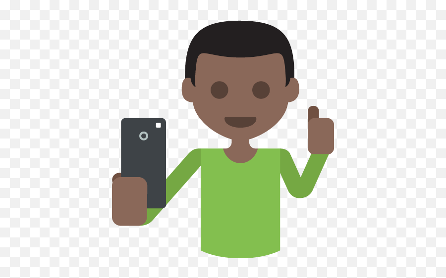 Selfie Dark Skin Tone Emoji Emoticon - Emoji,5 Emoji