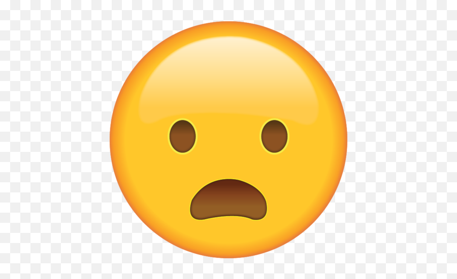 Frowning Face With Open Mouth Emoji - Emoji,Nervous Emoticons