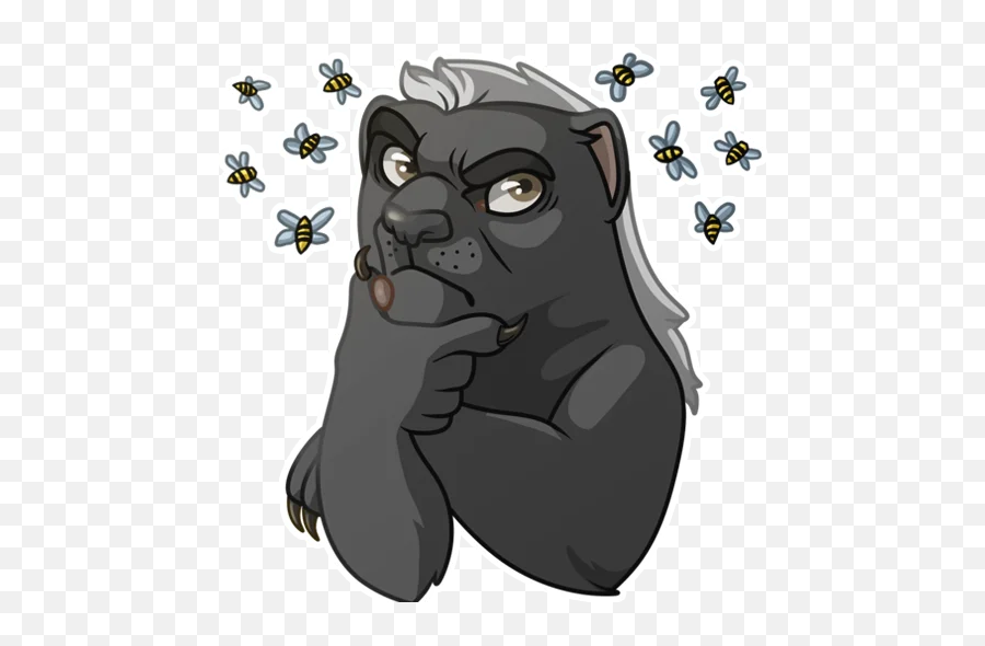 Telegram Sticker 3 From Collection - Ugly Emoji,Honey Badger Emoji