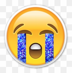 When Something Makes U Sad - Emoji Crying Holo Tears,Sobbing Emoji