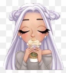 Ariana Grande Sipping A Frappuccino - Ariana Grande Emoji Faces,Ariana Grande Emoji