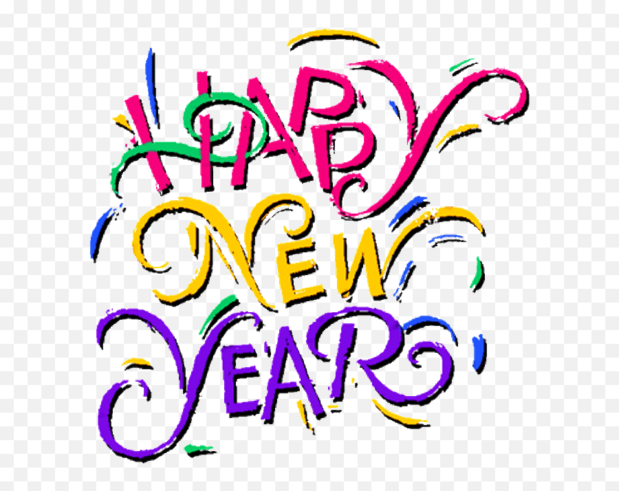 Happy New Year 2918 Clipart - Happy New Year Word Art Emoji,Happy New Year Emoticons