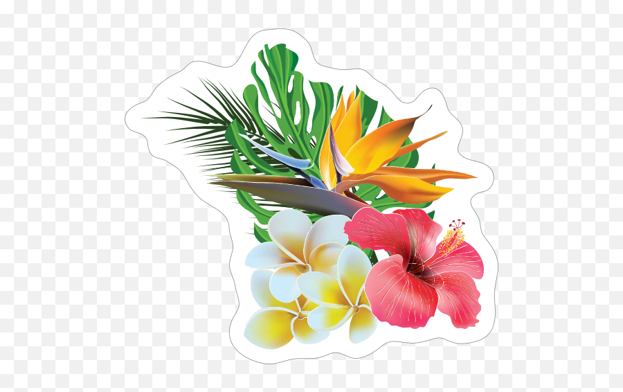 Hawaiian Flower Bouquet - Artificial Flower Emoji,Flower Bouquet Emoji