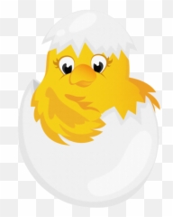 Chick Coming Out Of Egg Clipart - Clipart Chick In Egg Emoji,Peeking Emoji