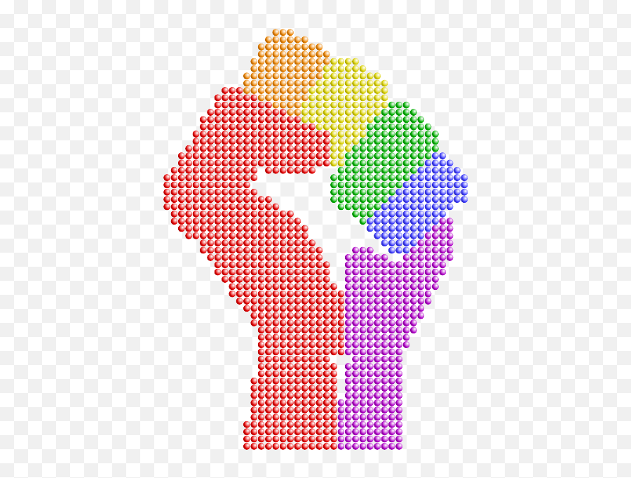 Clenched Fist Rainbow Colors Remix - Transparent Rainbow Fist Emoji,Rock Fist Emoji