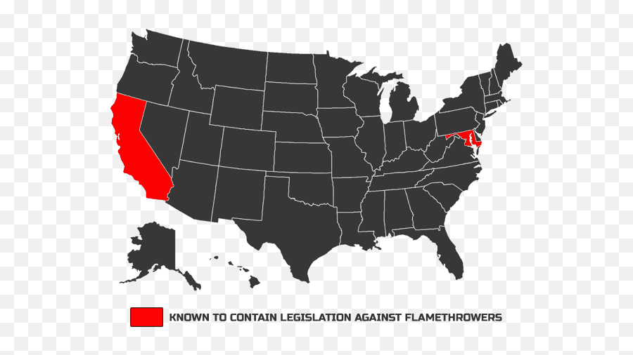 Xm42 Handheld Flamethrower - Map Of The United States Blue Emoji,Flamethrower Emoji