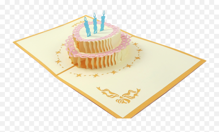 Birthday Cake 3d Greeting Card - Paper Pop Cards Birthday Cake Emoji,Emoji Birthday Cake