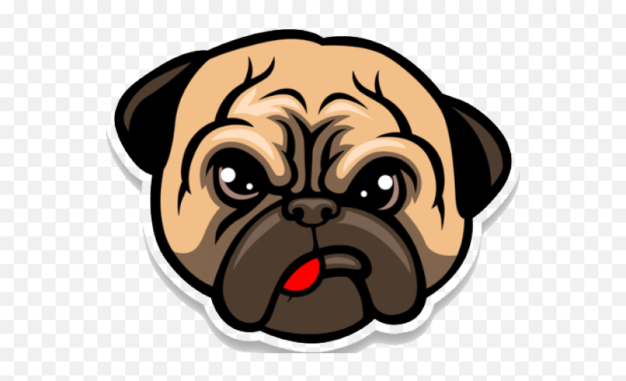 Pug Clipart Pug Face Picture 1675809 Pug Clipart Pug Face - Pug Life Png Emoji,Pug Emoji