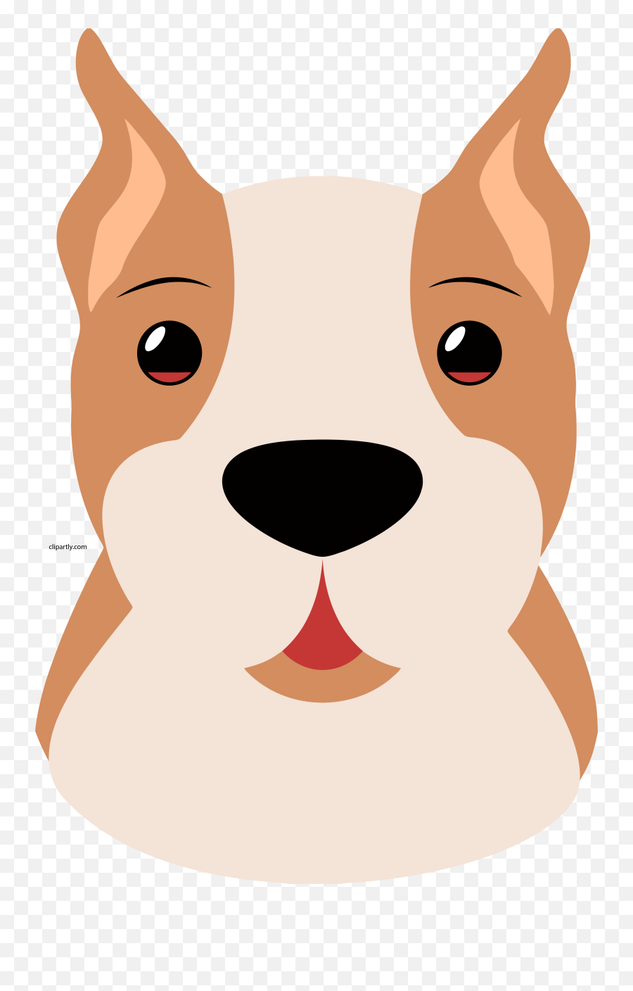 Boxer Dog Clipart Png - Dog Face Vector Png Emoji,Boxer Emoticon