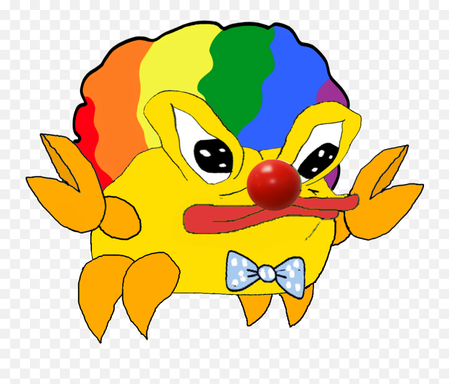 Clown Wig Png - Wig On Crab Emoji,Clown Emoji Transparent