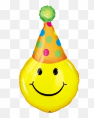 Party Hat Smiles Super Shape - Birthday Emoji Happy Birthday Face,Party Emoticon