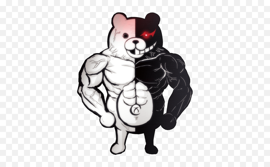 Monokuma Danganronpa - Buff Monokuma Emoji,Monokuma Emoji