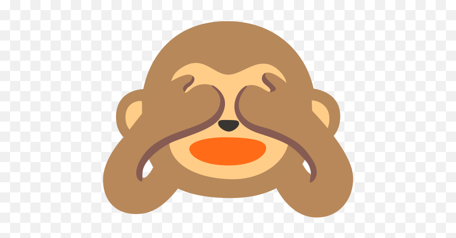 Mono Con Los Ojos Tapados Emoji - Closed Eyes Monkey Emoji,Dab Emojies