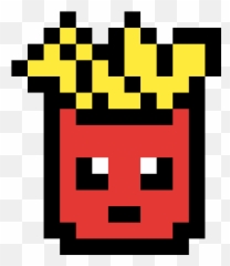 Cute French Fries Clipart - Full Size 2794781 Pixel Art Emoji
