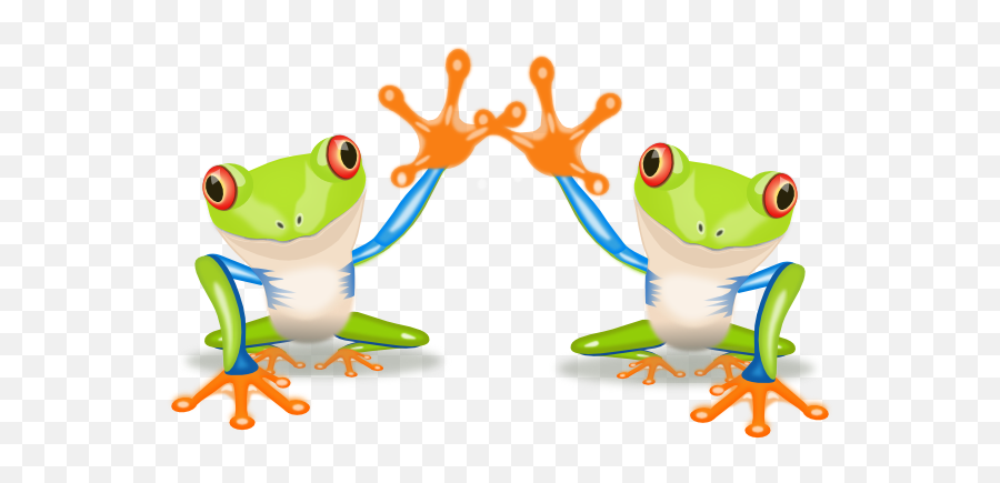 Two Frogs Clip Art At Clkercom - Vector Clip Art Online Birthday Wishes Frog Emoji,Frog Emoticon