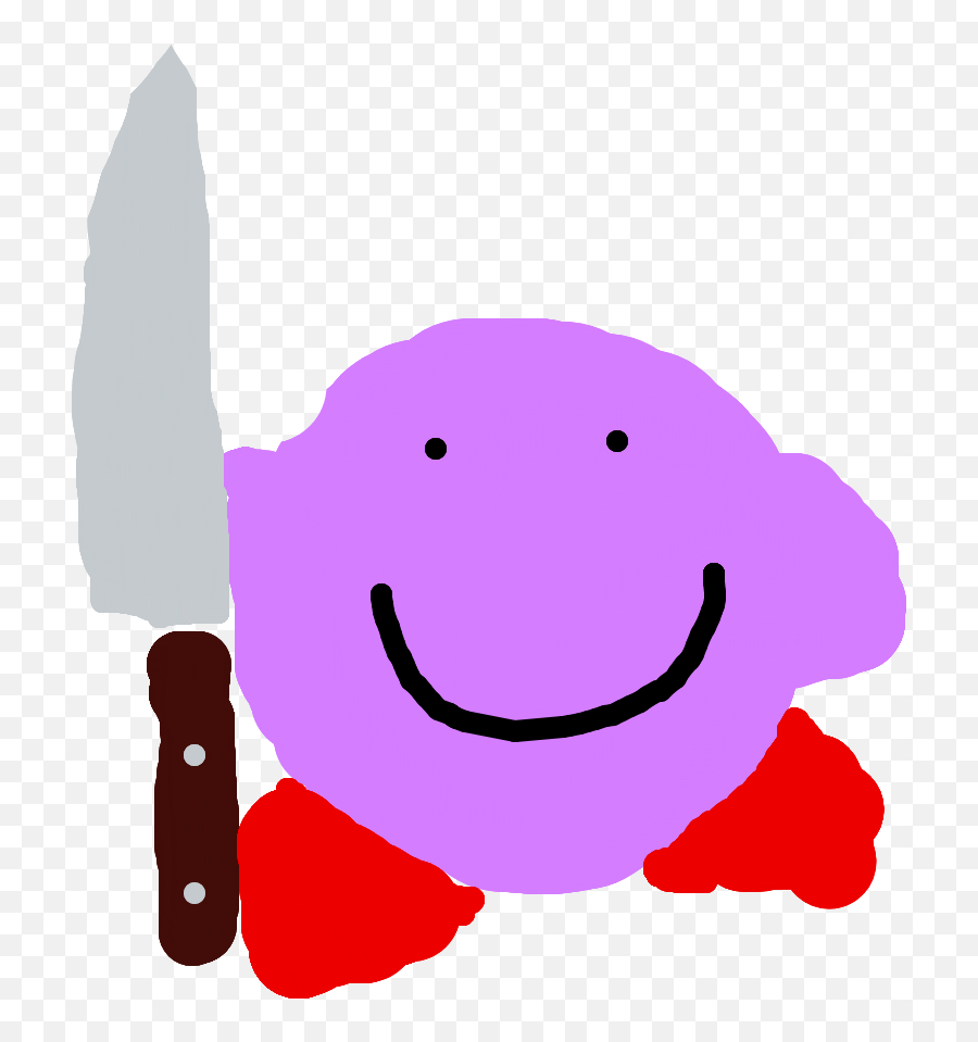 Kirby With A Knife Layer - Happy Emoji,Knife Emoticon