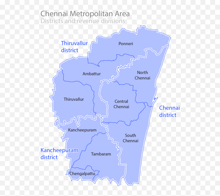 Chennai Revenue Divisions Map - Chennai Areas Map Emoji,Explicit Emoji