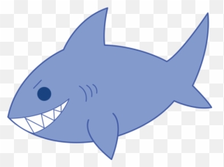 Mischievous Blue Shark - Clipart Emoji