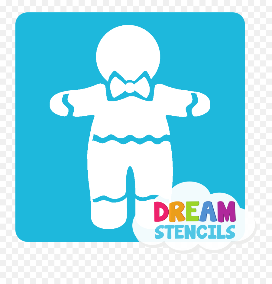 Gingerbread Man Glitter Tattoo Stencil - Hp 5pc Pack Stencil Emoji,Gingerbread Man Emoji