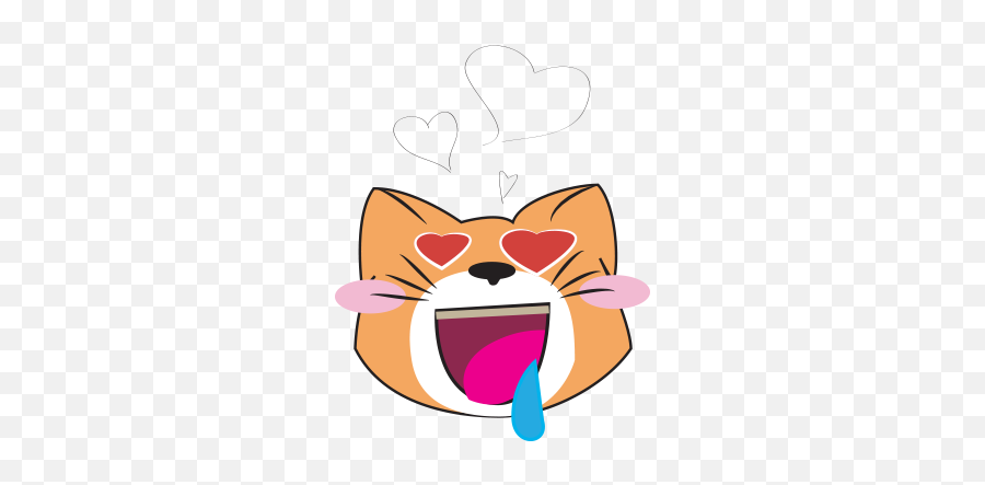 Awesome Face Cats Emoji - Cartoon,Awesome Face Emoji