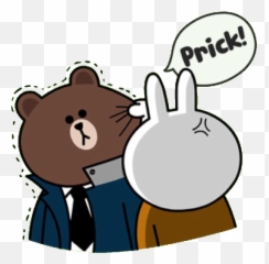 Cony Pinching Brown - Cartoon Emoji,Pinching Emoji