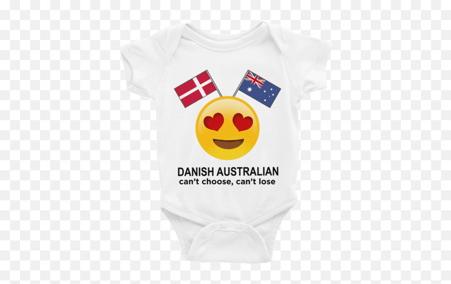 Danish Australian Baby Romper - Cute November Babies Emoji,Danish Flag Emoji