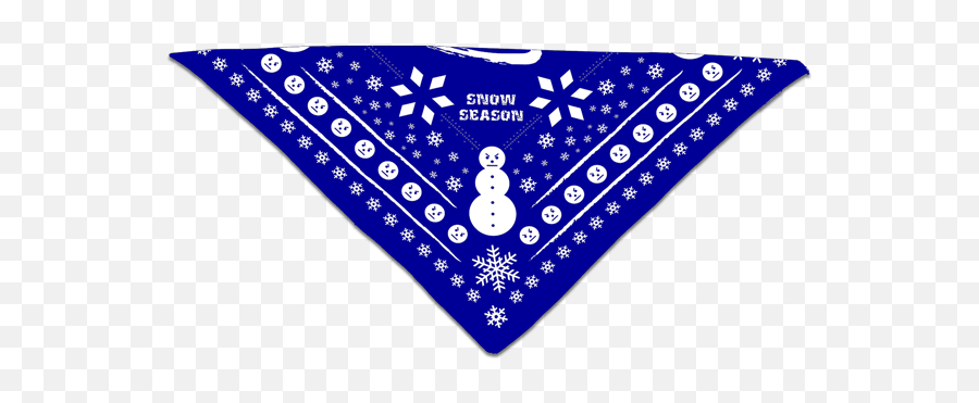 Snow Bandana Blue - Kerchief Emoji,Emoji Snow