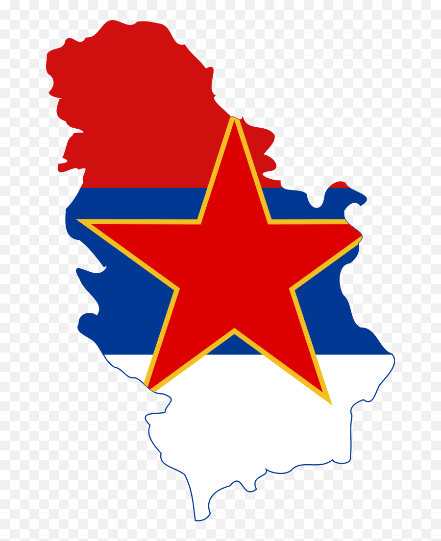 Flag Map Of Sr Serbia - Flag Map Of Yugoslavia Emoji,Yugoslavia Flag Emoji