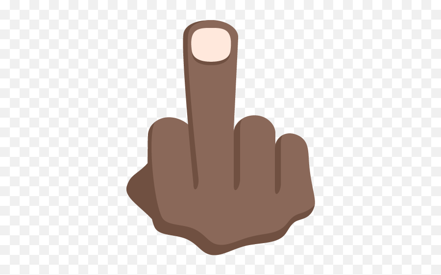 Dark Skin Tone Emoji - Transparent Middle Finger Silhouette,Animal Emoji Text