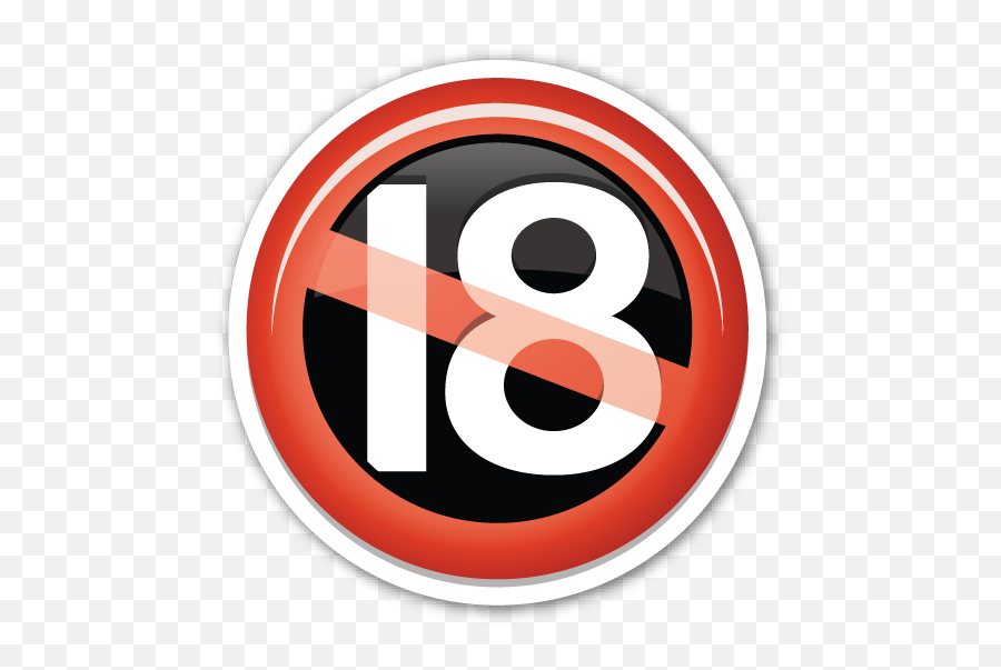 No One Under Eighteen Symbol - 18 Emoji Png,18 Emoji