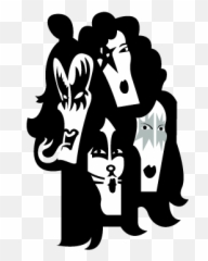 Logo With Kiss Clipart Png - Band Silhouette Vector Emoji
