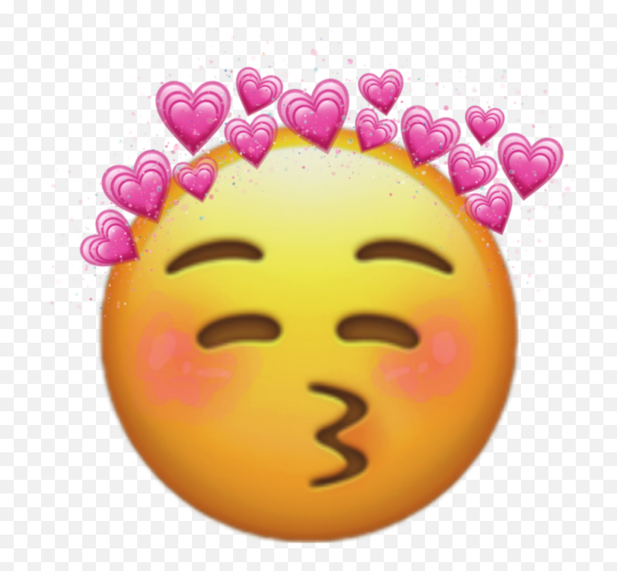 Kiss Emoji Kissemoji Blush Heartcrown - Smiley,Blush Kiss Emoji