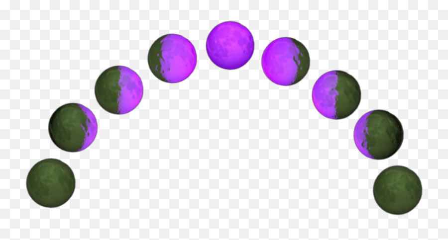 Purple Moon Moonphase Emoji Crown Moonchild - Illustration,Jelly Emoji