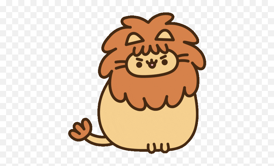 Hungry Cat Sticker - Pusheen Lion Emoji,Grumpy Cat Emoji Android